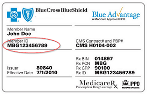 insurance member bcbs find patient card